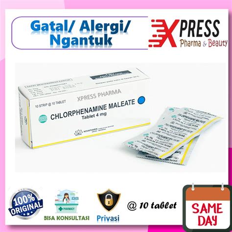 ⚡xpress⚡ Chlorphenamine Maleate Nova Strip Ctm 4mg 4 Mg Tablet Obat