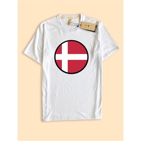 Jual Baju Kaos Tshirt CAMOE Denmark Flag Bendera Denmark Shopee Indonesia