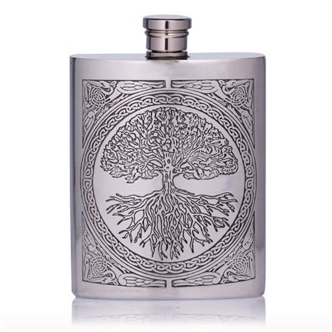 Celtic Personalised Pewter Hip Flask Engraved For Him Engravers Guild