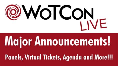 Huge Wotcon Announcements Panels Virtual Tickets Agenda More Youtube