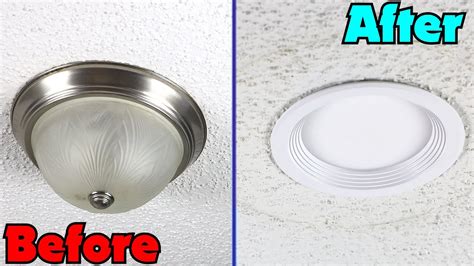 How To Install Led Canless Recessed Lighting Upgrade Flush Mounted