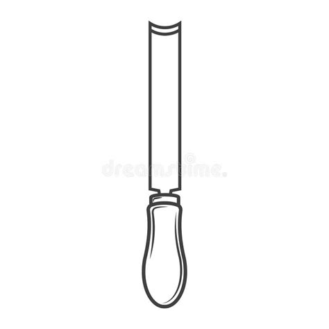 chisel outline stock illustrations  chisel outline stock
