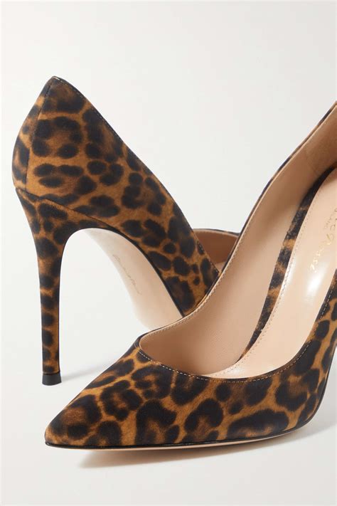 Gianvito Rossi Leopard Print Suede Pumps Net A Porter