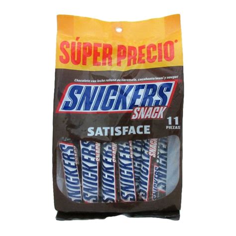 Chocolate Snickers snack 11 pzas | Walmart
