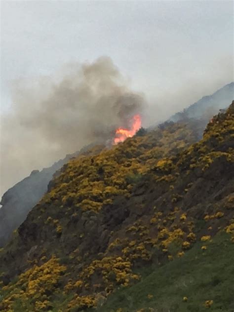 Casualty rescued from Arthur's Seat wildfire as emergency crews battle