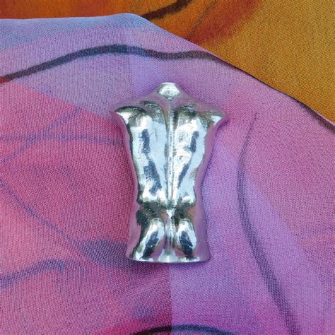 Naked Male Torso Brooch Male Torso Jewellery Handmade In Fine Pewter By William Sturt Etsy