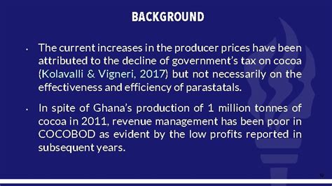 Exploring Revenue Management Producer Pricing Mechanism Within Ghanas