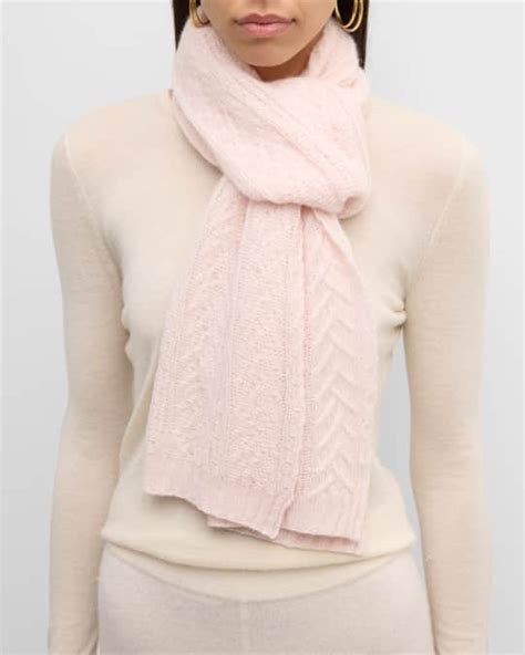 Portolano Cashmere Knit Scarf Neiman Marcus