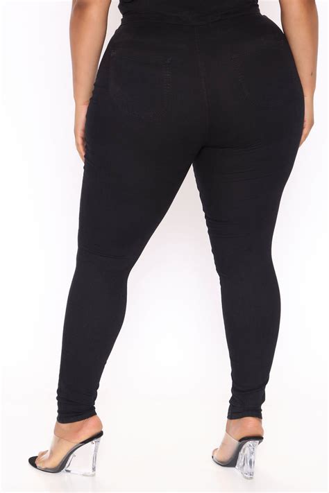 Super High Waist Denim Skinnies Black Fashion Nova