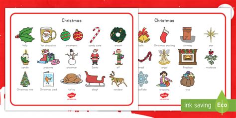 Christmas Word Mats