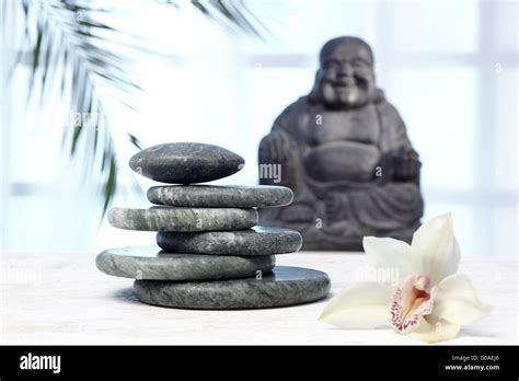 Massage Hot Stones Stock Photo Alamy