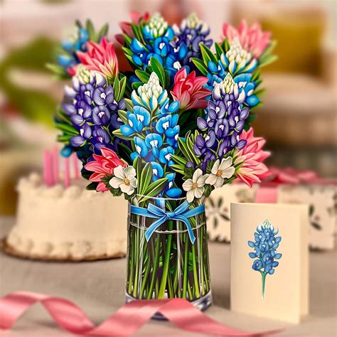 Buy Freshcut Paper Pop Up Cards English Daffodils Blue Bonnets Set