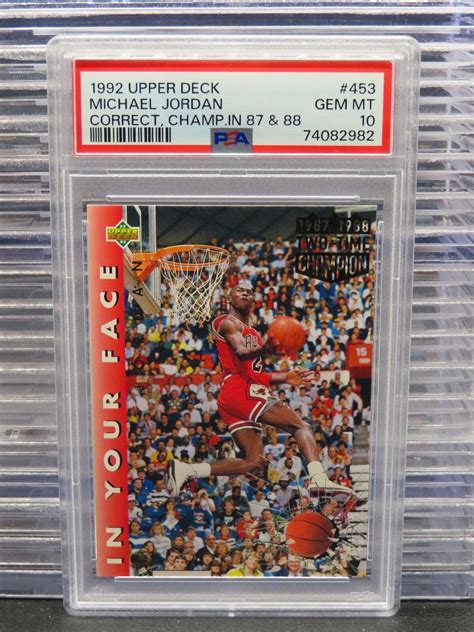 Michael Jordan 1992 Upper Deck #453 In Your Face Price Guide - Sports