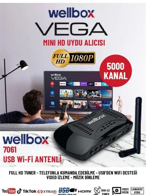 Wellbox Wega Çanaklı Çanaksız 2024 Model Full Hd Uydu Alıcı Free Ip