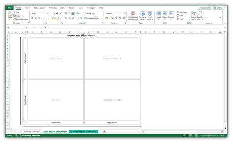 Impact And Effort Matrix Template Learn Lean Sigma