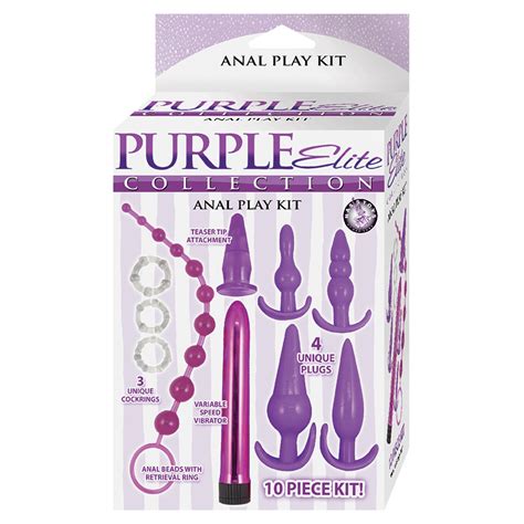 Anal Toy Purple Elite Collection Anal Play Kit Purple