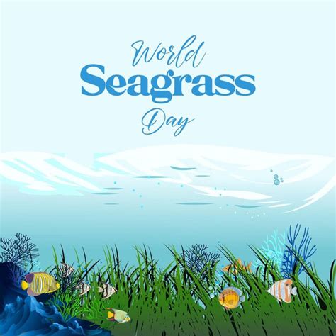 Premium Vector World Seagrass Day Celebrating Banner Celebrated Annually On March 1