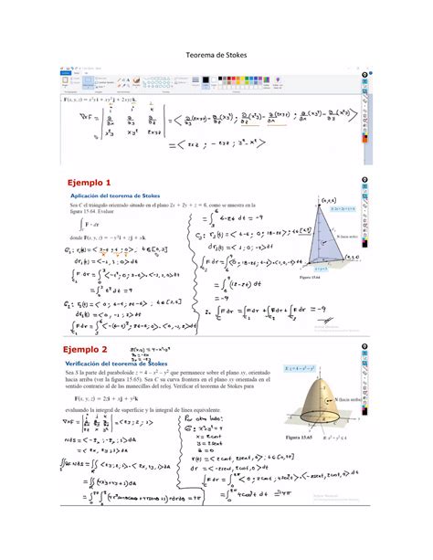 Teorema De Stokes Apuntes Calculo Avanzado Para Ingenieria