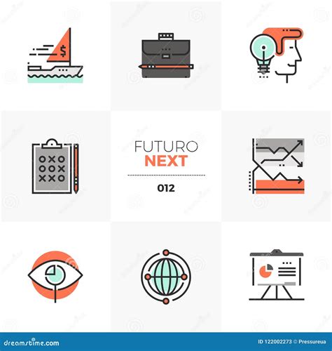 Investment Strategy Futuro Next Icons Stock Vector Illustration Of