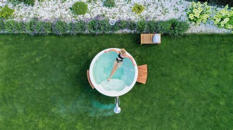 Hot Pot Deluxe Thermoholz Mit Led Hydro Hotpot Badefass Ch