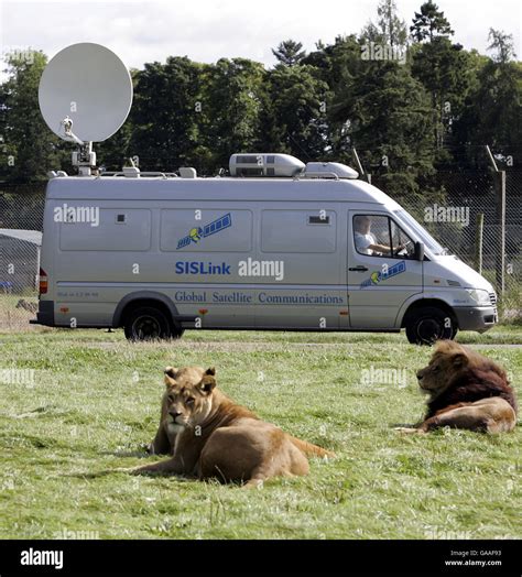 TV broadcast vehicles Stock Photo - Alamy