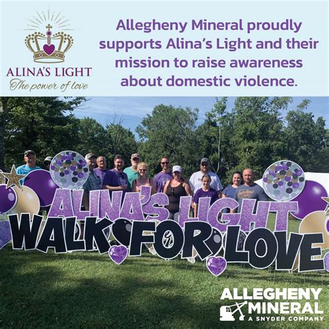 ALINA'S LIGHT WALK FOR LOVE - Allegheny Mineral