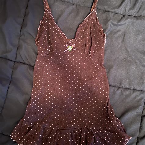 Sheer Brown And Pink Lingerie Cami Top Size S M Depop