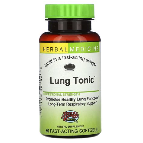 Herbs Etc Lung Tonic Alcohol Free 60 Fast Acting Softgels Walmart