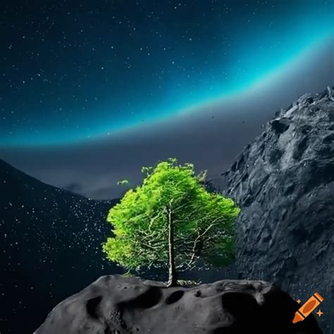 Image Of Trees Growing On An Asteroid On Craiyon