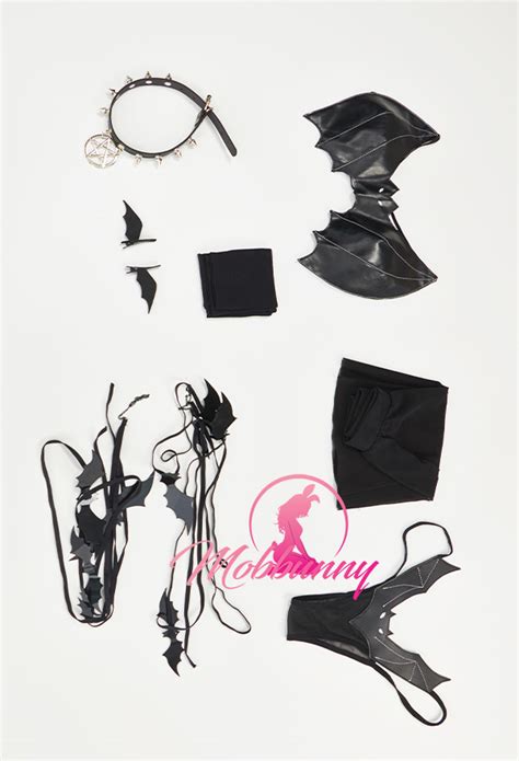 Dark Bat Sexy Lingerie Set Gothic Halter Lace Up Costume Top Quality Lingerie For Sale