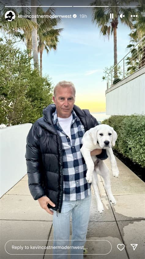 Kevin Costner Posts Photos Of His New Puppy