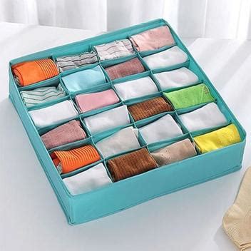 Organizador de Roupas Íntimas Calcinhas Lingerie Meias Cuecas Dobrável 24 Compartimentos on