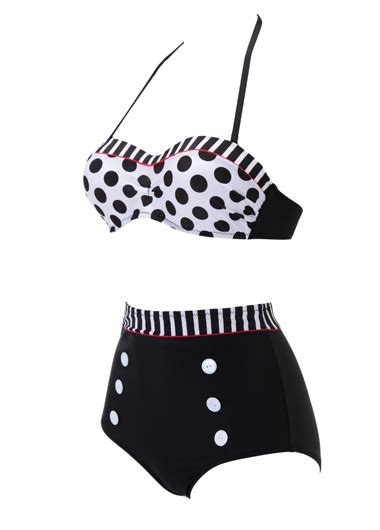 Cute Black Polka Dot Bikini On Luulla