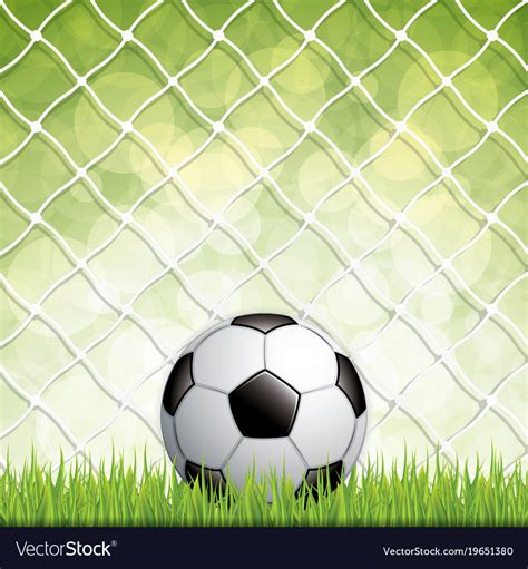 Soccer Ball On Grass Royalty Free Vector Image