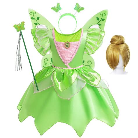 Jual Preorder Girls Tinker Bell Costume Halloween Green Tinkerbell