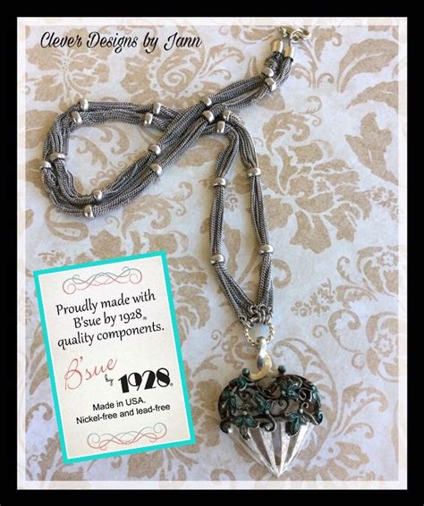 Elegant Raw Pewter Heart Necklace
