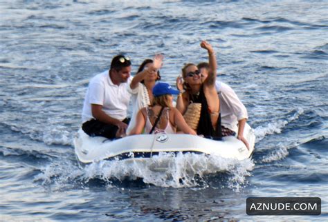 Rita Ora Seen In A Tiger Print Bikini Whilst On A Yacht In Corfu AZNude