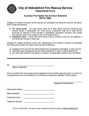 Fillable Online City Of Abbotsford Fire Rescue Service Fax Email Print