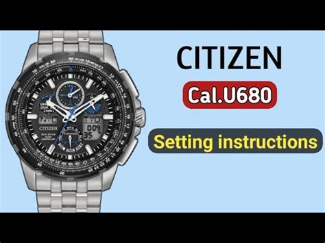 Citizen Eco Drive U680 Setting Instruction YouTube