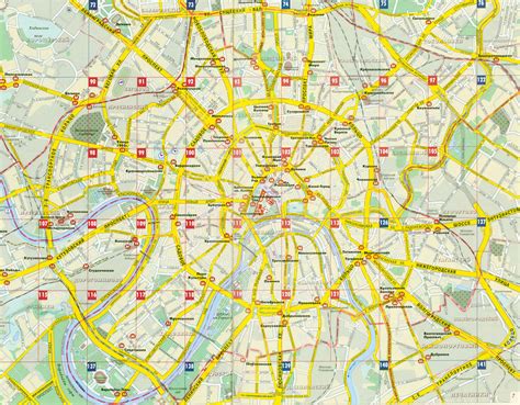 Третье транспортное кольцо Москвы карта новая подробная - Кремль