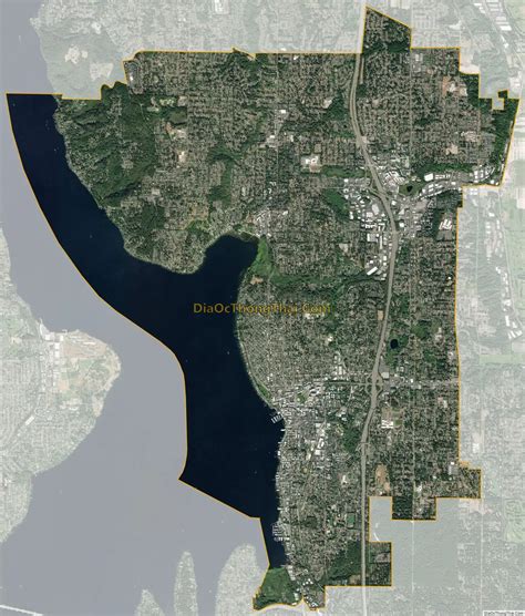 Map of Kirkland city, Washington - Thong Thai Real