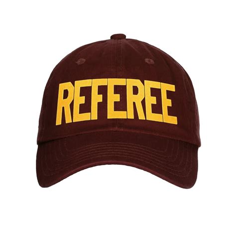 Classic Referee Hat Premium Cotton Low Profile Unstructured Adjustable