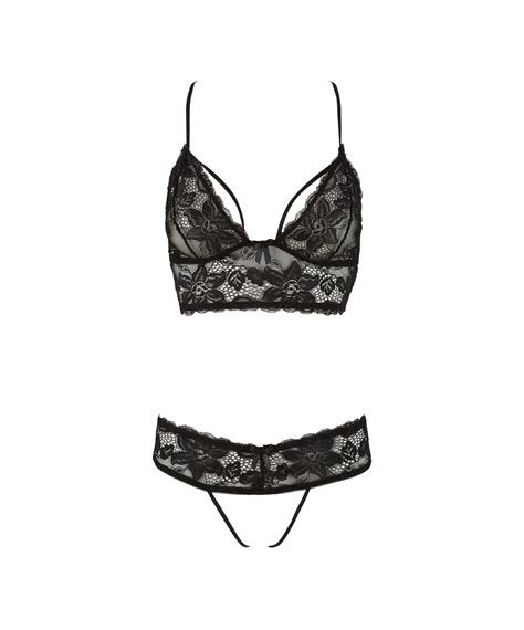 Cottelli Lingerie Black Lace Lingerie Set Sexystyle Eu