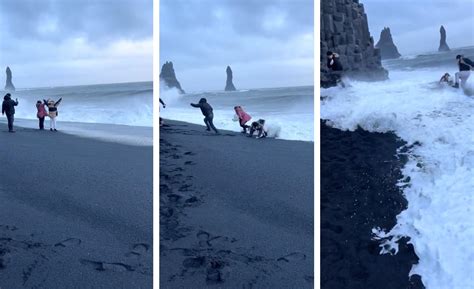 Sneaker Waves Overcome Tourists in Dangerous Icelandic Beach