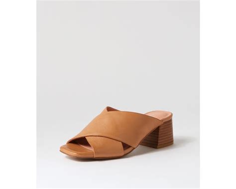 Fabricate Dark Tan Leather Mules By Django And Juliette Shop Online At