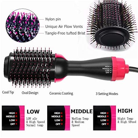 Hot Air Brush Hair Dryer Volumizer Styler Brush Hair Brush Straightener In Negative Ion Fast