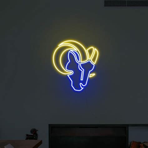 Los Angeles Rams Neon Sign Echo Neon 1 Led Neon Sign Brand