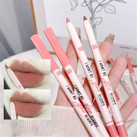 Lip Liner Soft Matte Matte Nude Color Lipstick Pen Outline Lip Shape Silky Waterproof Shopee