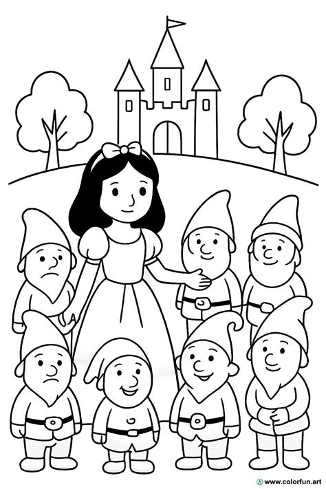 Imprimer Coloriage Blanche Neige