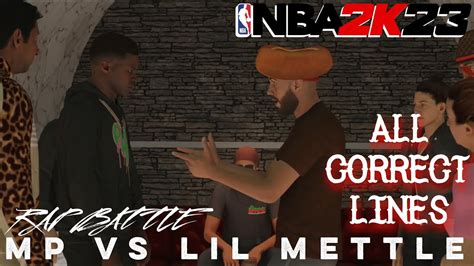 Mp Vs Lil Mettle Rap Battle At Ritas Correct Lines Nba 2k23 Mycareer